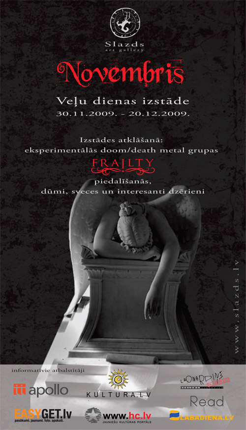 TUMŠĀS MĀKSLAS IZSTĀDE: afiša